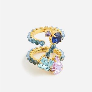 Nails by Mei X J.Crew stacked crystal ring